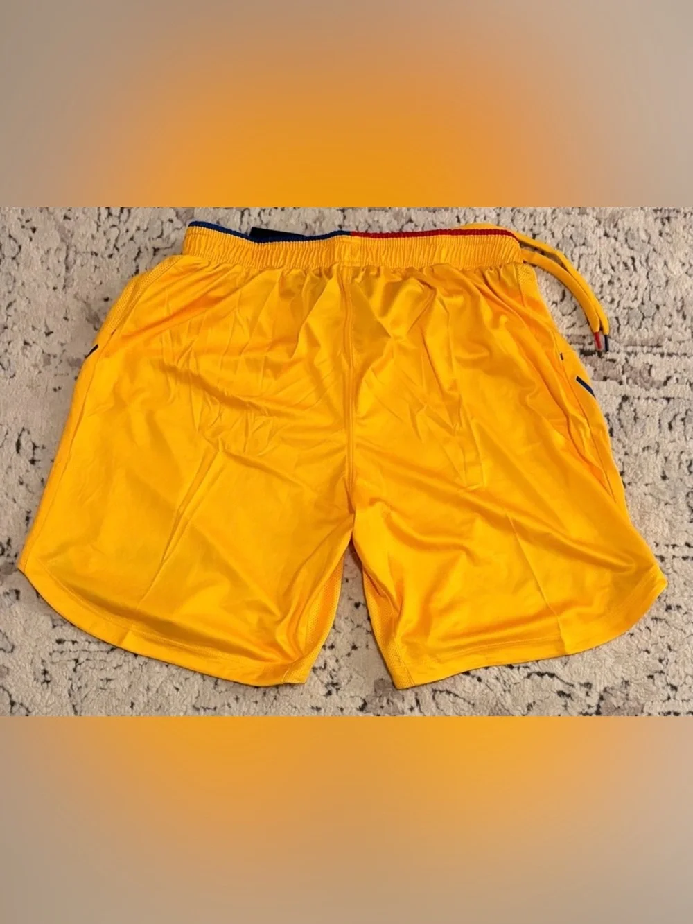 Macron Authentic Crystal Palace 2016/2017 England Soccer Yellow Shorts Men’s M